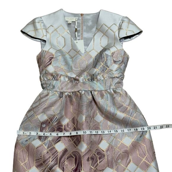 TED BAKER Ingrida Sea of Clouds Tulip Dress XSMALL NWT - Picture 12 of 16